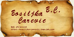 Bosiljka Carević vizit kartica